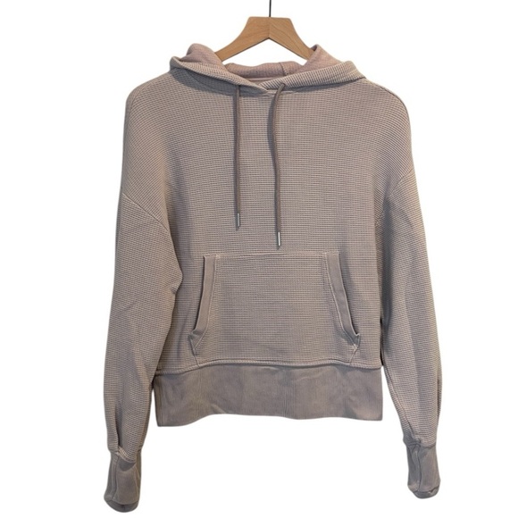 Athleta Balance Waffle Knit Hoodie Sweatshirt, Size XXS, Tinsel Purple, Casual - Picture 2 of 15